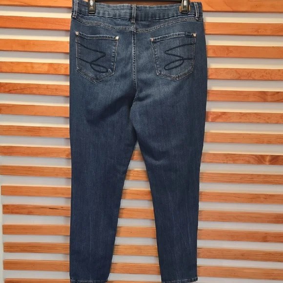 Seven7 Jeans Dark Blue Straight Leg Size 16 - Picture 3 of 3